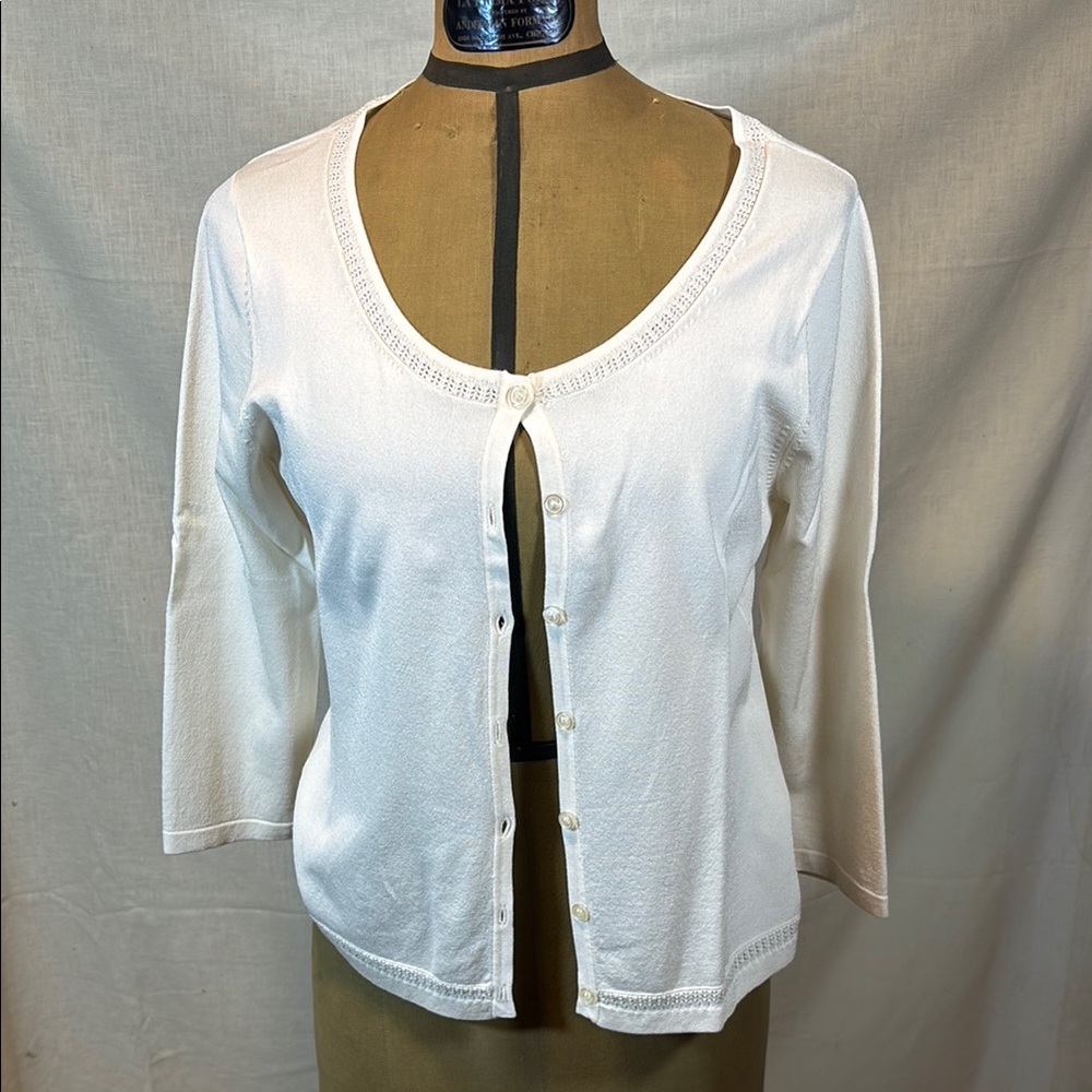 Cream Cardigan with beaded embellishments